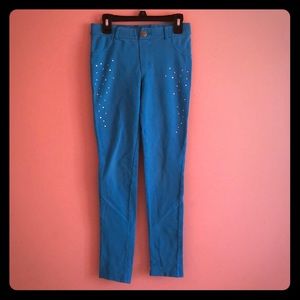 Blue Stretchy Pants